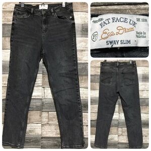 Fat Face Uk Sway Slim Jeans Women’s UK Size 12R Gray (Inseam 27) Stretch